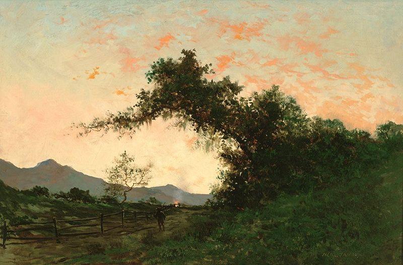 Jules Tavernier Marin Sunset in Back of Petaluma by Jules Tavernier Sweden oil painting art
